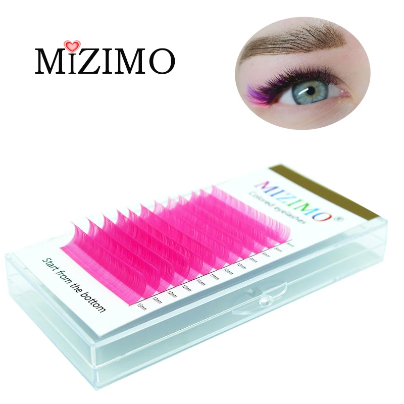 

MIZIMO 8-15mm Color Grafting Eyelash Rose Artificial Mink Hair False Eyelash Extension Beauty Tool