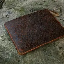 Женский винтажный кожаный чехол для ноутбука Pro 13/15 дюймов/натуральная кожа с тиснением чехол для ноутбука MACX20S