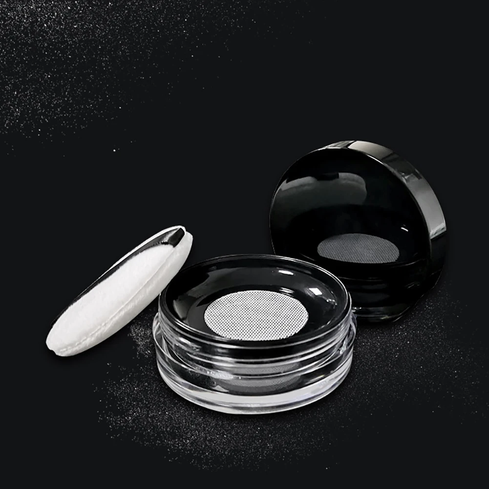 

10g Portable Boxes Empty Compact Loose Powder Container Puff Lightweight Round Shape Travel Sifter Cosmetic Handheld With Sieve