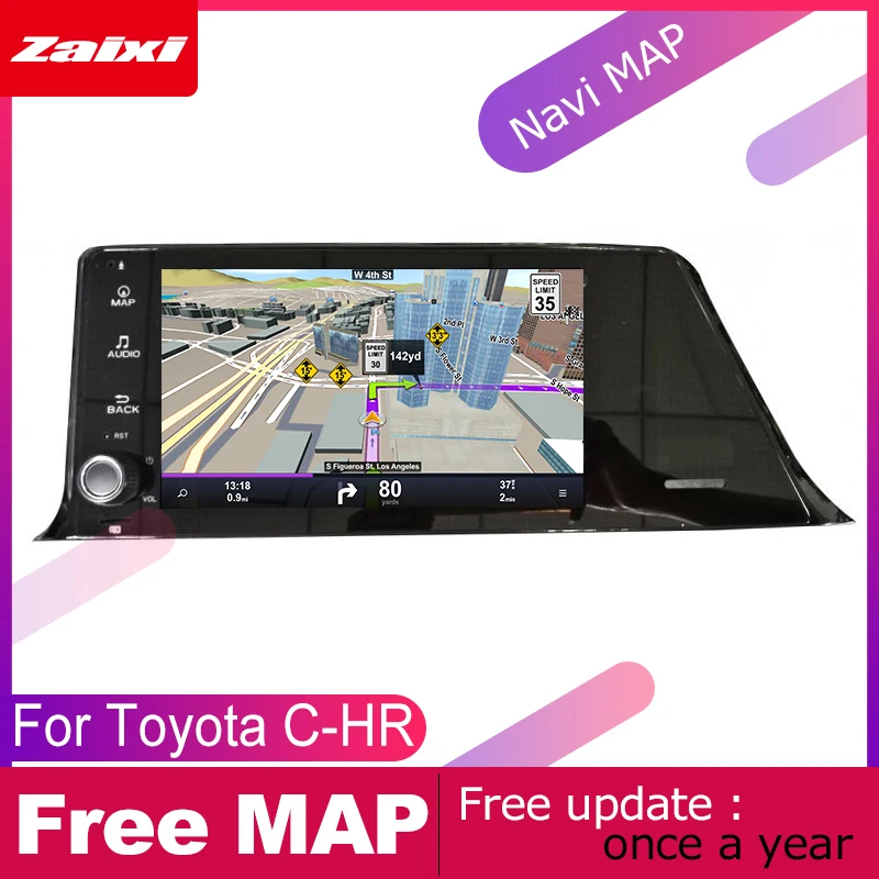 ZaiXi 2 DIN Автомобильный плеер GPS Navi навигация для Toyota C HR 2017 автомобильный Android