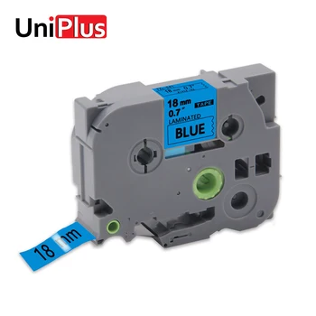 

UniPlus Label Maker TZe-541 tze541 tze 541 Compatible for Brother P-touch Printer tz Series Label Tape 18mm Black on Blue Ribbon