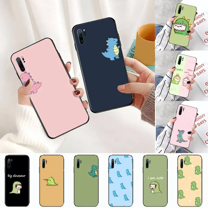

Cute Baby Dinosaur Hug Cartoon Phone Case For Huawei P9 8 10 40 Mate 30 Honor 8 8A 20 20s 9x nova 6se 5t Y9s PSMART lite pro2017