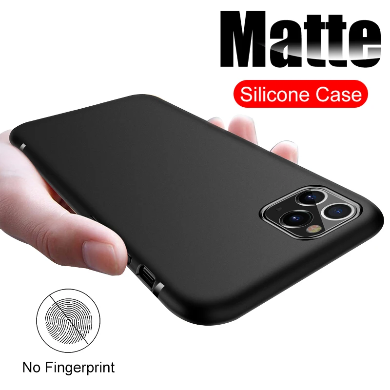 Ultra Thin Silicone Case For Iphone 11 Pro Xs Max X Xr Matte Solid Color Soft Case For Iphone Se 2020 7 8 6s 6 Plus 5 5s Fundas