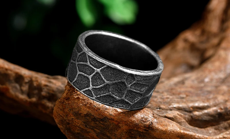 Dropshipping Cool Stuff Viking Githic Style Stainless Steel Geometry Ring Men Wedding Rings Womens Band Jewelry Boyfriend Gift