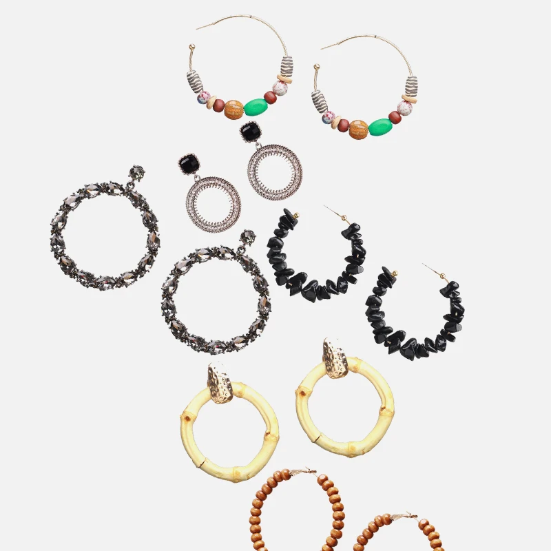

Ztech Big Circle series Vintage Metal Dangle Earrings For Women Charm Maxi Statement Earrings Christmas Gift Party Jewelry