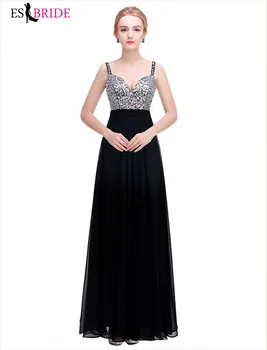 

Robe De Soiree New fashion Sexy sweetheat Spaghetti Straps Beading Chiffon Evening Dresses Long Party Gowns 2019 ES30418