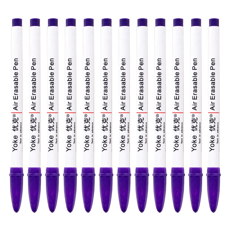 12pcs/Set Erasable Pneumatic Pen, Invisible Dot Marker, Fabric Marker Pen with Fade Ink, DIY Sewing Marker