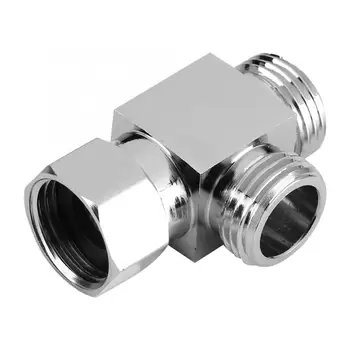 

3 Way Brass Chrome Diverter G1/2" T Shape Adapter Value for Shower Arm Mounted Bathroom Accessories