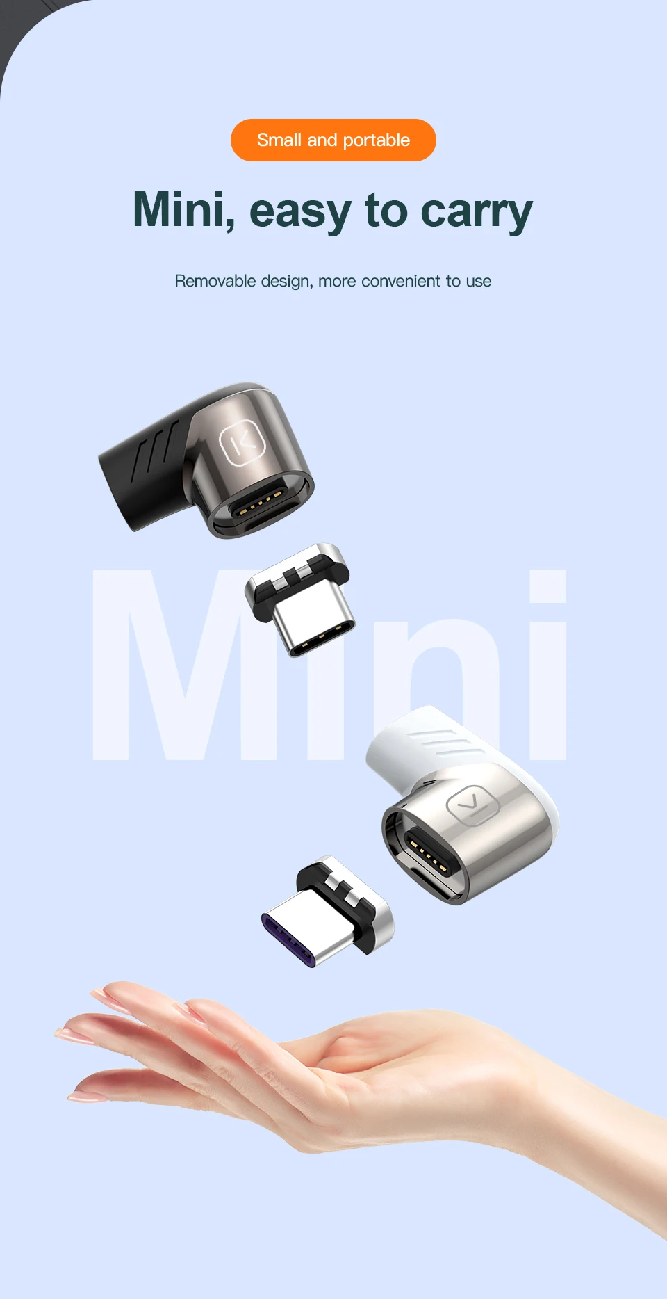 100W Magnetic Type-C Adapter Female to Male Kuulaa