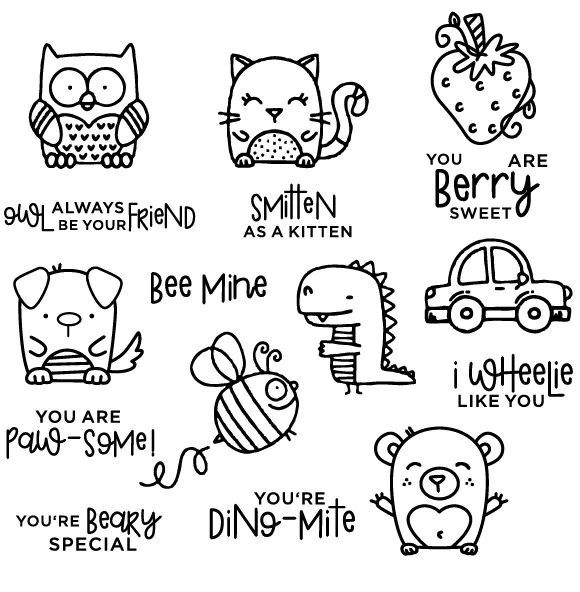 Animal/Transparent Clear Stamps for DIY Scrapbooking/Card Making/Kids Christmas Fun Decoration Supplies | Дом и сад