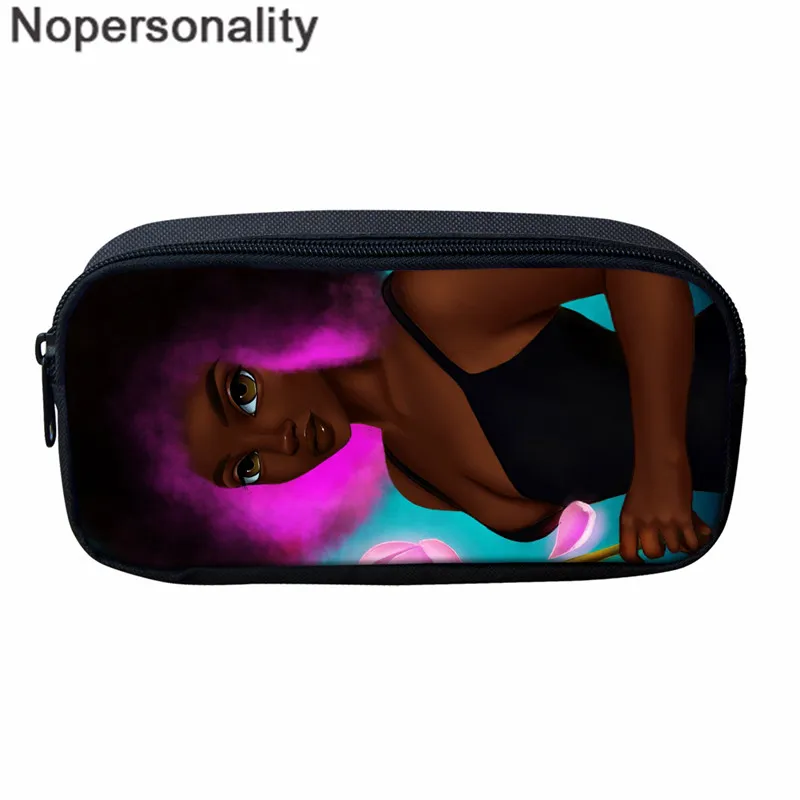 Nopersonality/Детский рюкзак, 3 шт./компл., для детей, черный, художественный, Африканский, для девочек, с принтом, книга, сумка для подростков, сумка через плечо, сумка - Цвет: Z5208K