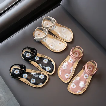 

Little chrysanthemum children's shoes 2020 summer new children's sandals ins transparent girls princess shoes