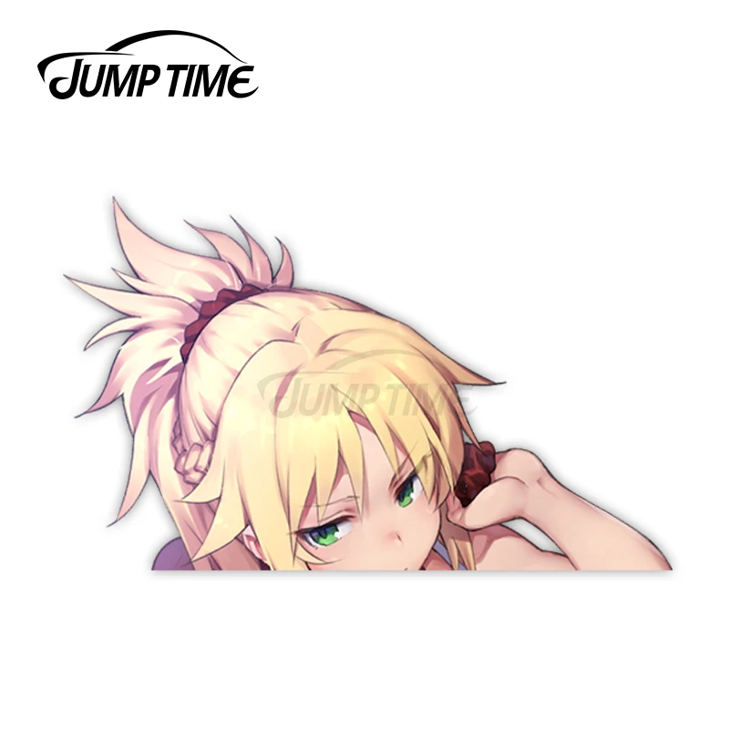 Jump Time Fate Apocrypha Mordred Saber 2 8 Big Head Anime Peeker Vinyl Decal Waifu Kawaii Girl Car Stickers Car Stickers Aliexpress