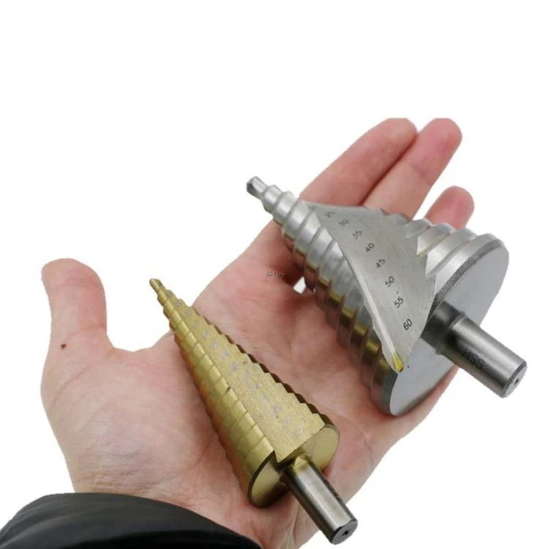 6-60mm Pagoda Step Cone Drill Bit HSS Spiral Grooved Reaming Hole Cutter Tool