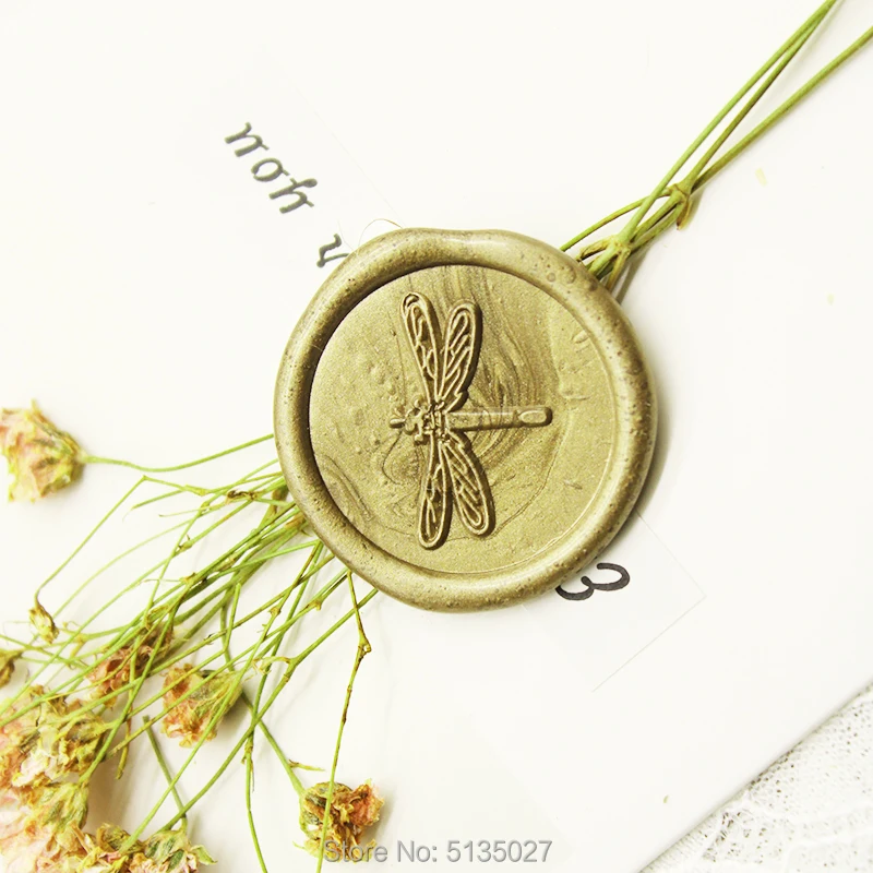 Печать для воска Dragonfly милый набор стрекозы индивидуальная восковая печать