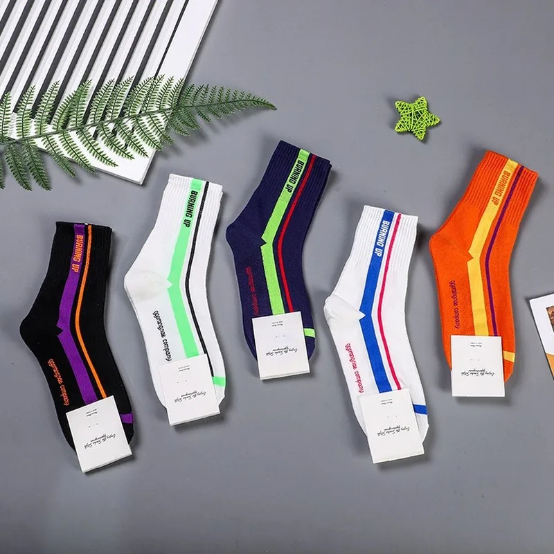 Женские носки с буквенным принтом, теплые милые хлопковые носки Kawaii, забавная уличная мода, Повседневные Дышащие носки в Корейском стиле