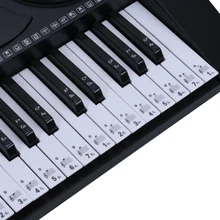 Transparent Piano Keyboard Sticker 88/61/54 Key Electronic Keyboard Key Piano Stave Note Sticker For White Keys Cute Sticker