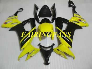 

Motorcycle Fairing Body kit for KAWASAKI Ninja ZX10R 08 09 10 ZX 10R 2008 2009 2010 Yellow black Fairings bodywork+gifts KU13