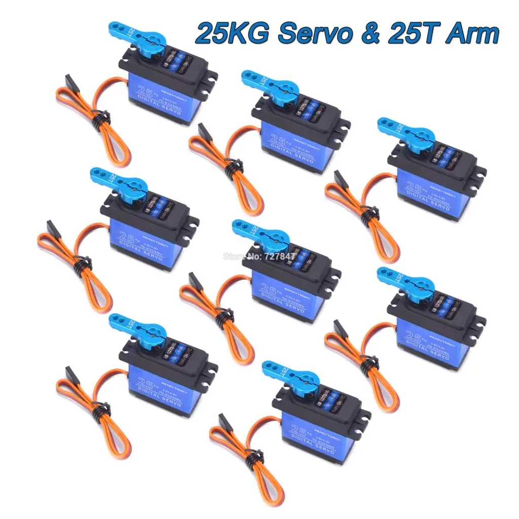 

High Quality Update RC Servo 25KG Full Metal Gear Digital Servo Baja Servo Waterpro of Version & 25T Arm for cars RC toy Parts