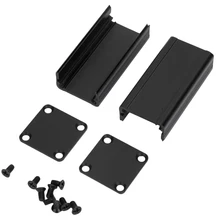 Черный 25X25X50 мм алюминиевый корпус пластмассовый для электрооборудования PCB инструмент охлаждающий корпус для электронных продуктов Мобильный блок питания