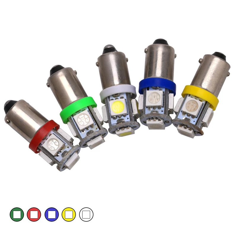 10 шт. светодиодный светильник для автомобиля s лампы BA9S 5050 5SMD T4W H6W 363 12v указатель