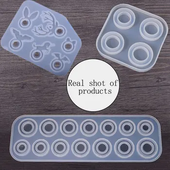 

Assorted Sizes Flat Rings Mold Collection Handmade DIY Making Ring Jewelry Silicone Mold Crystal Epoxy Mould Epoxy Resin DIY hot