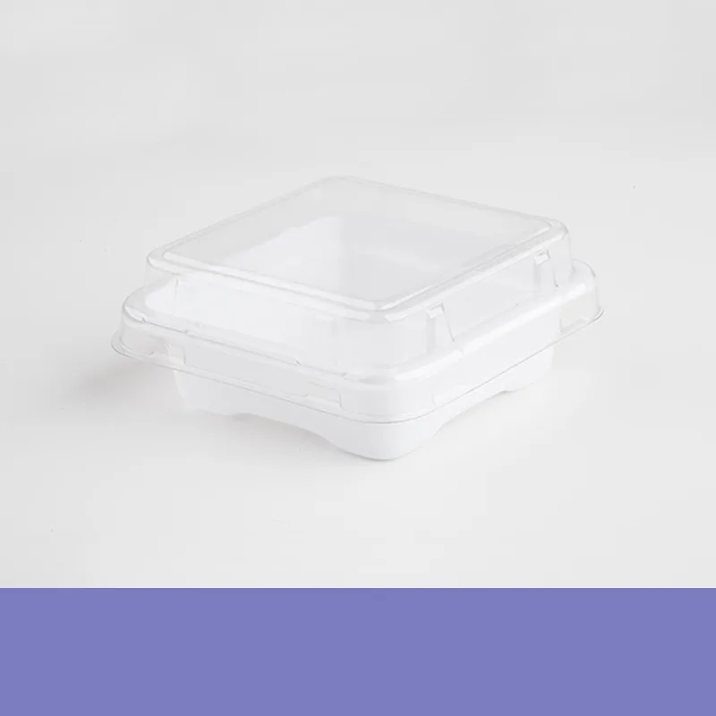 box with lid3 50 шт. Высокое качество креативный крем торт на вынос упаковочная коробка для выпечки украшения для муссов и десертов сыр пластиковая коробка с крышками - Цвет: box with lid3