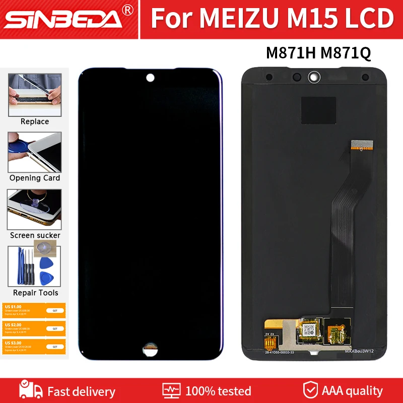 Оригинальный ЖК-дисплей 5 46 дюйма для Meizu M15 M871H M871Q дигитайзер сенсорного экрана
