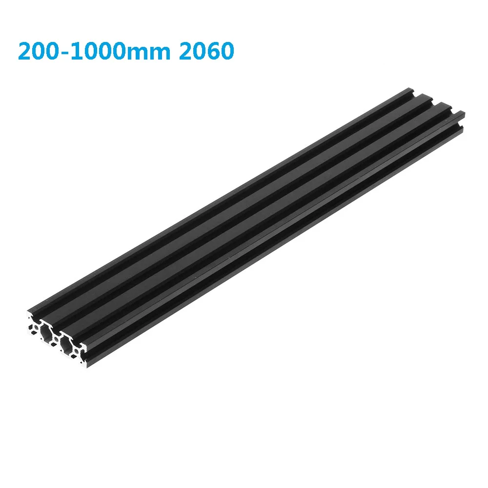 200-1000mm Length Black 2060 V-Slot Aluminum Profile Extrusion Frame for CNC Laser Engraving Machine 3D Printer Furniture afbeelding