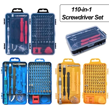 

Elisona 110 in 1 Multi-purpose Screwdriver Set Repair Tools Kit for Phone Tablet Laptop Camera Glasses Console Drone Watch