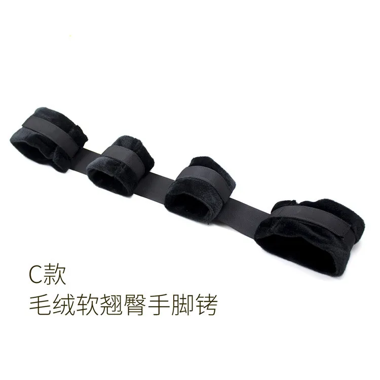 

Manufacturers Direct Selling Nylon Plush Bound Hand And Foot Female Apparatus Adult Toy Handcuffs Footcuff Bound Toy