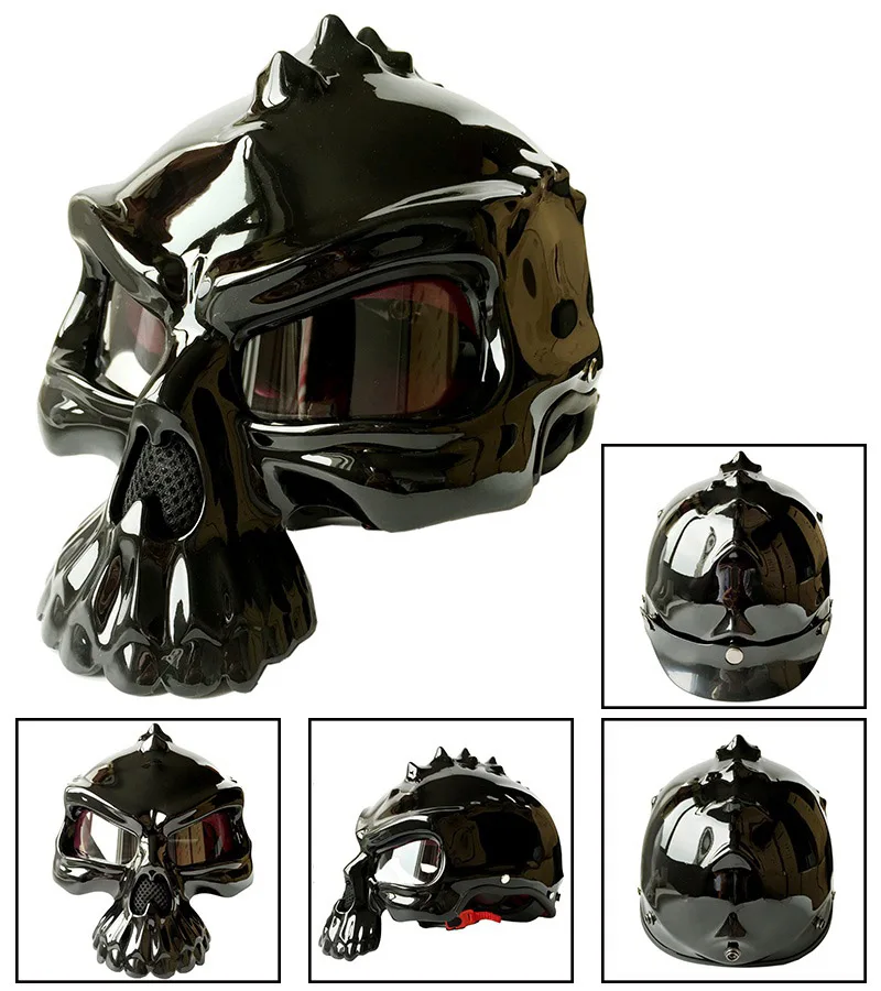 Мотоциклетный шлем в виде черепа Capacete Casco Новинка Ретро шлем мотоцикл открытый шлем