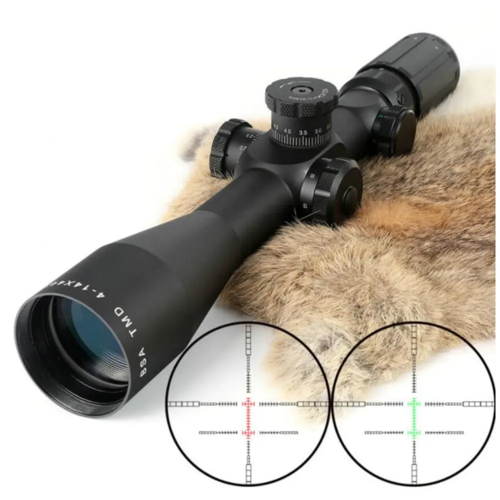 

BSA TMD 4-14X44 IR First Focal Plane FFP Rifle Scopes Side Parallax Glass Etched Reticle Illuminated Hunting Tactical Riflescope