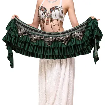 

Belly Dance Waist Chain Retro Color Ding Copper Coin Hip Towel Loud And Long Waistband Tribal Belt