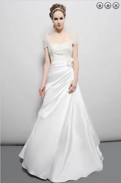 

free shipping vintage 2020 new designer bridal gown plus size satin simple maxi white long dress beaded wedding party dresses