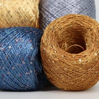 50G пряжа Sequin Stitch Yarn Line Yarns Hand Crochet Threads Parnter Yarn Summer Ice Silk Mercerized Yarn 265meters 1