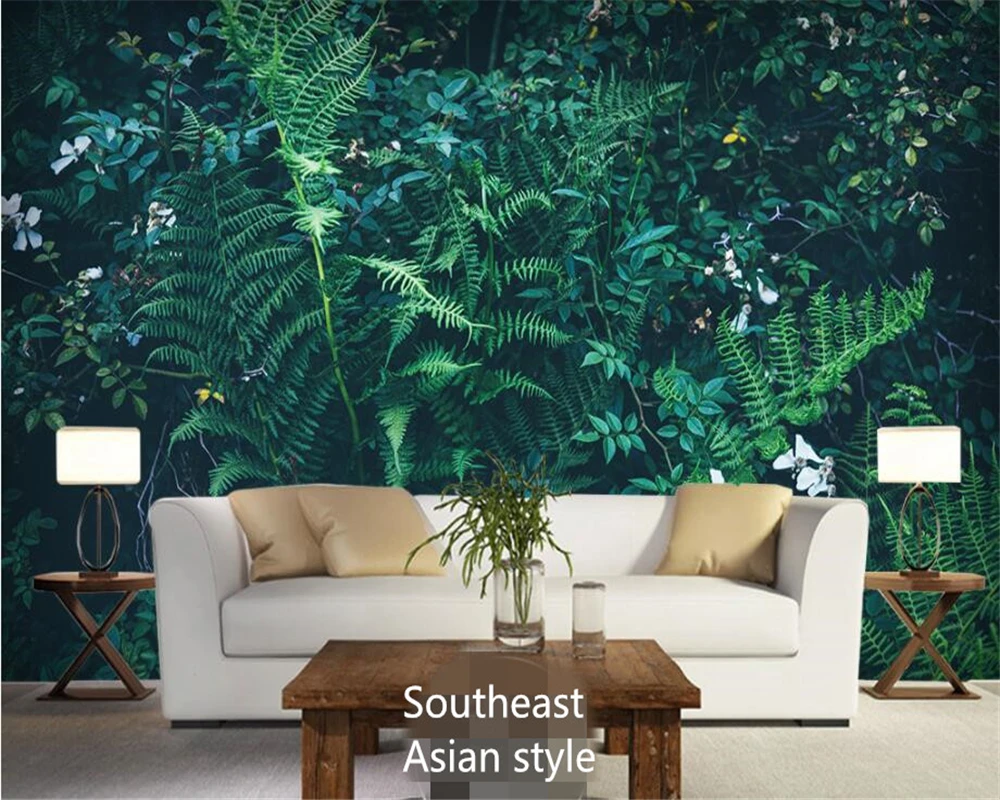 

Drop Shipping Custom Wallpaper Southeast Asia Plant Landscape Art Mural Living Bedroom Corridor Children Room Photo 3d Wallpaper