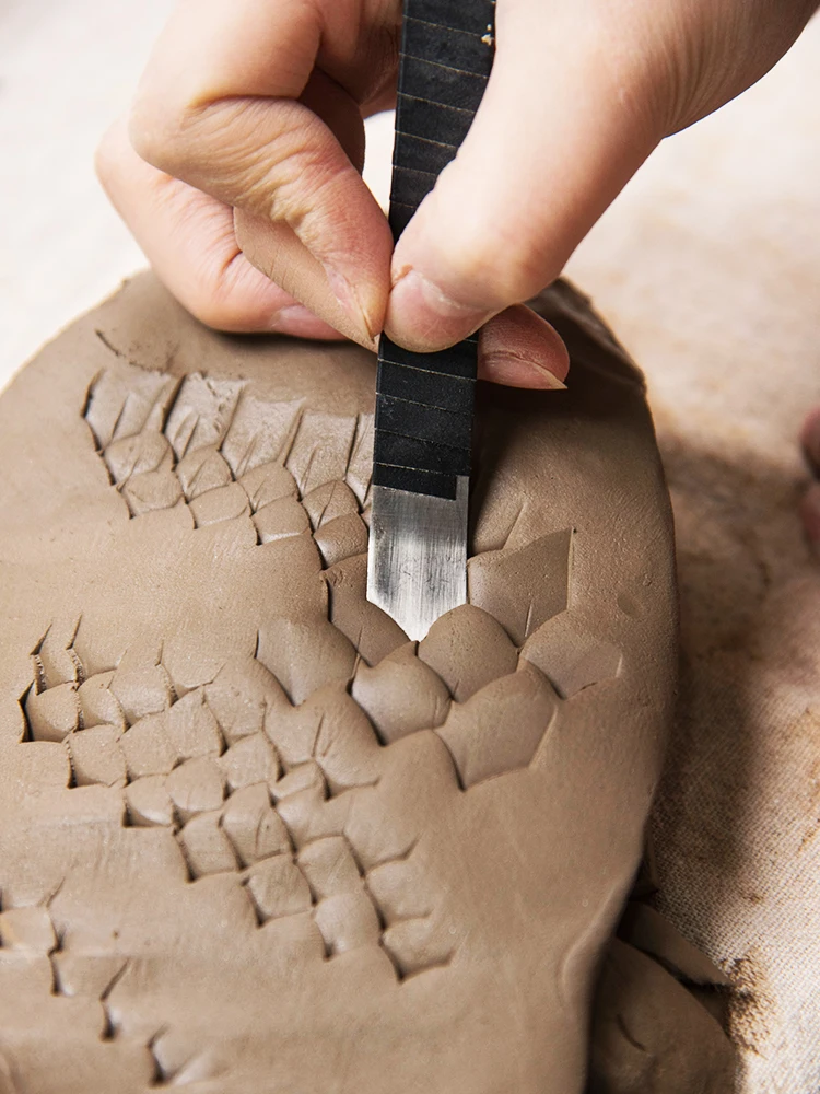 セラミック陶器工具テクスチャメイクモデリング彫刻刃diyクラフトアート用品、ドラゴンスケール粘土ツール彫刻|陶器  セラミック道具| -  AliExpress
