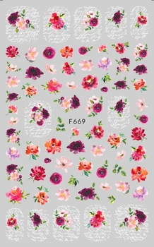 

NEW 3D Stickers for Nails Passion Flower Rose Nail Sticker Foil Decals Nail Art Decorations Cool Manicure Accessories