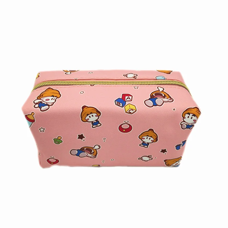 pink baby PURDORED, 1 шт., мультяшная косметичка, с рисунком рыбы, утки, женская косметичка, для путешествий, с цветочным рисунком, косметичка, набор, kosmetyczka, Прямая поставка - Цвет: pink baby