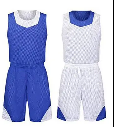 Двусторонняя одежда для мужчин баскетбольные майки комплект со штанами таможенный Спорт Баскетбол поезд шорты для униформы наивысшего качества - Цвет: 3