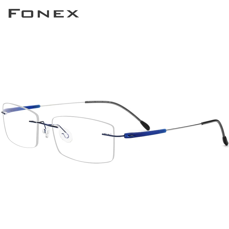 Очки FONEX TR90 из титанового сплава без оправы для мужчин и женщин бескаркасная рецептурная оптика Безвинтовые очки оправа 7020
