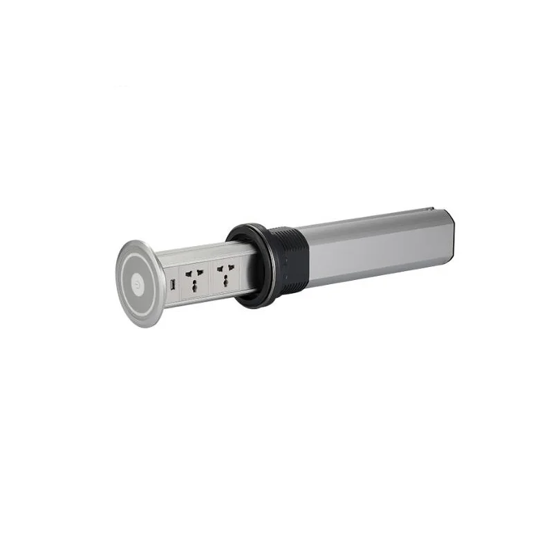 Умная всплывающая розетка для кухни и офиса с 2 выходами питания европейского