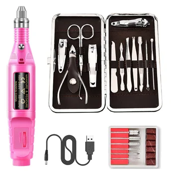 

Electric Mini Nail Machine Art Drill Carve Grinder Professional Polisher Set Portable Nail Tools Manicure Tool Set Nail File set