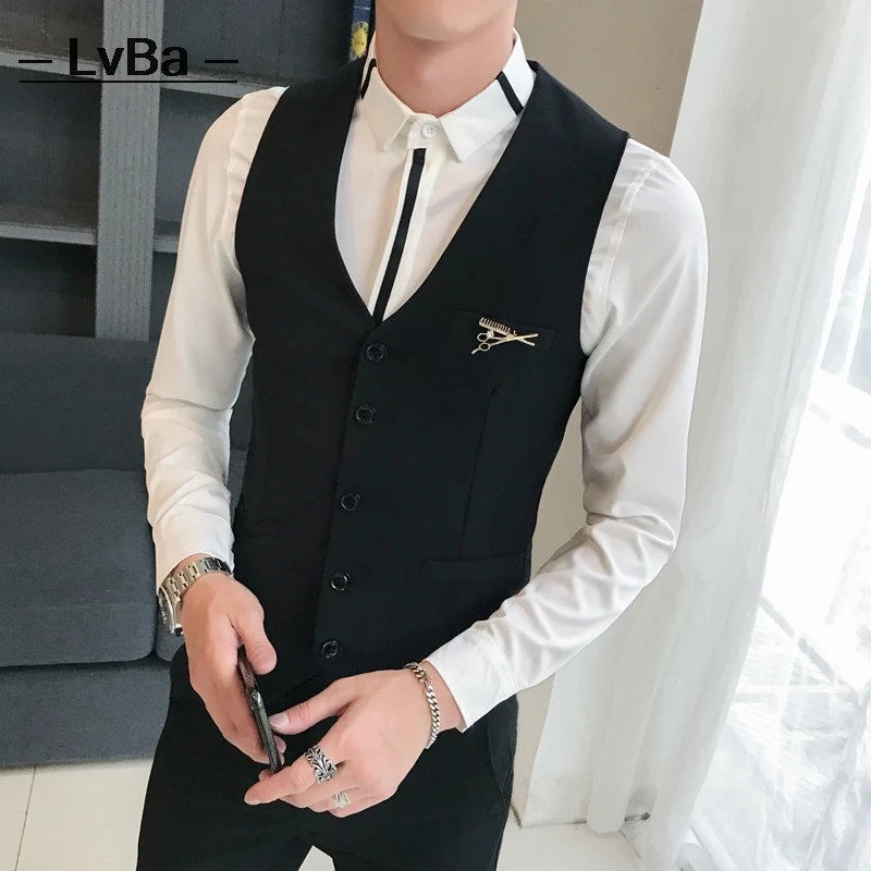 black suit vest mens