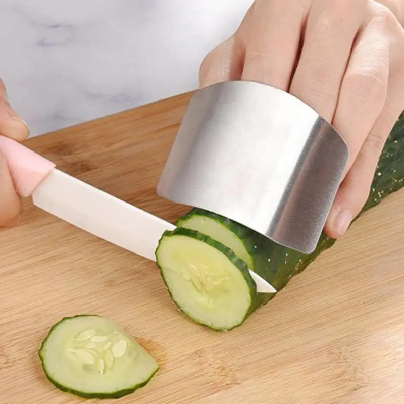 Finger Protector Finger Guard 1pc Steel Finger Guard Vegetable Cutting Hand Guard Finger Protector Kitchen Tools