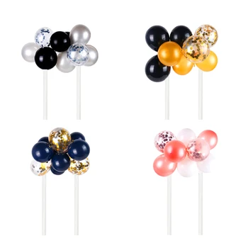 

1set Creative 5inch Balloon Cake Topper Set Birthday Party Decoration Cake Toppers Baby Shower Wedding Decor Supplies