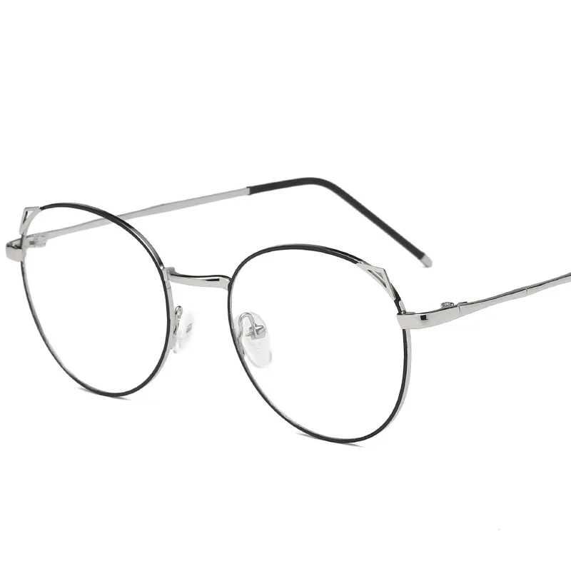 New fashion literary reading glasses unisex anti-radiation metal cute cat ears reading glasses classic retro wild glasses