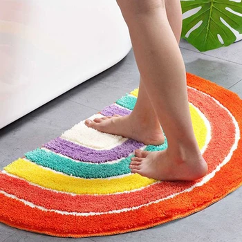 

Rainbow semi-circular floor mat living room home door mat Floor Mat Kitchen Doormat Livingroom Carpet