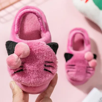 Toddler Autumn And Winter Sneakers Infant Kids Warm unicorn Shape Shoes Boys Girls Plush Soft-Soled Slippers - Цвет: l